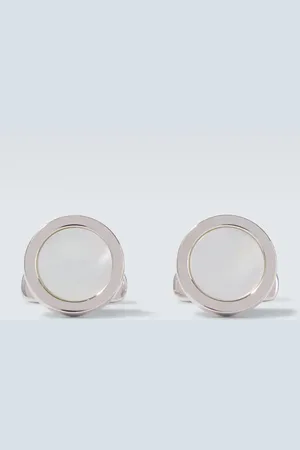 Giorgio Armani Silver cufflinks with mother-of-pearl