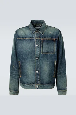 UNDERCOVER Embroidered faded denim jacket