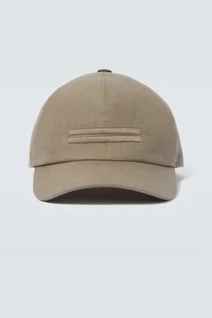Ermenegildo Zegna Embroidered linen baseball cap