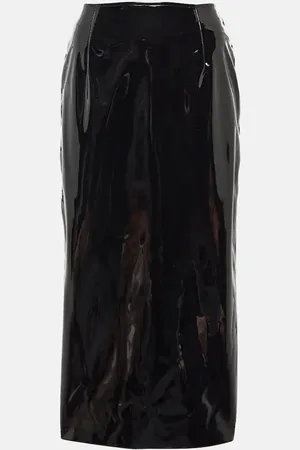 Alessandra Rich Vinyl midi skirt