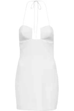Monot Halterneck crÃªpe minidress