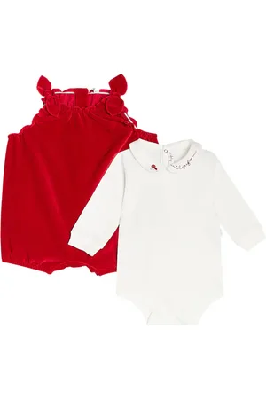 Il gufo Baby cotton top and playsuit set