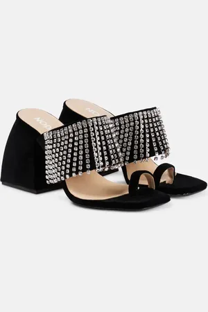 NODALETO Bulla Preston black velvet high sandals