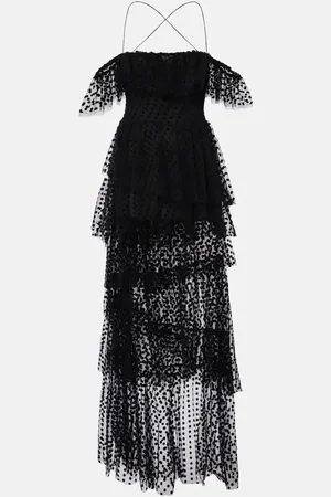 ALEXANDRA MIRO Carmen tiered tulle maxi dress