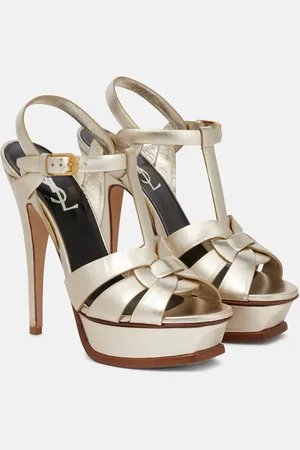 Saint Laurent Tribute 135 leather platform sandals