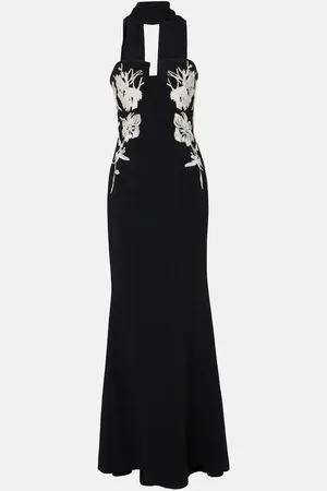 Elie saab Embroidered strapless gown