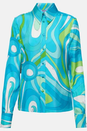 Puccini Marmo printed silk shirt