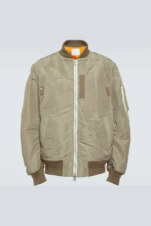 SACAI Embroidered twill bomber jacket