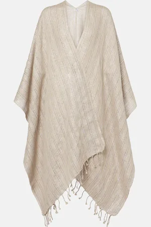 Brunello Cucinelli Linen-blend poncho