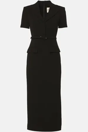 Roland Mouret Belted cady midi dress