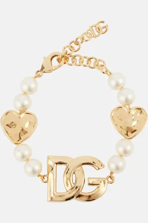 Dolce & Gabbana DG faux pearl gold-plated bracelet
