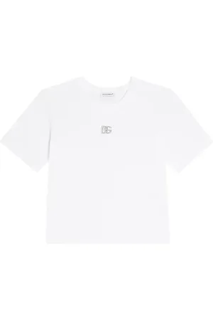 Dolce & Gabbana DG embellished cotton jersey T-shirt