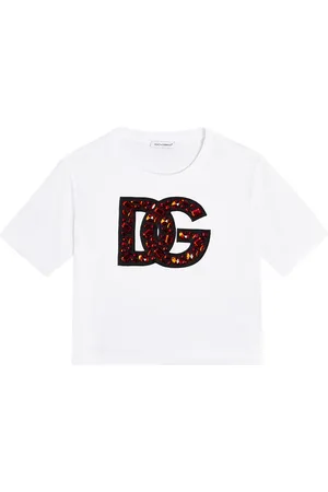 Dolce & Gabbana Embellished DG logo jersey T-shirt