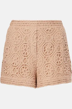 Elie saab MacramÃ© cotton-blend shorts