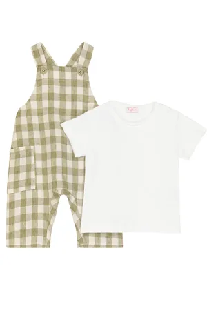 Il gufo Baby linen onesie and T-shirt set