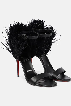 Christian Louboutin Loubigirl Raffia 100 leather sandal