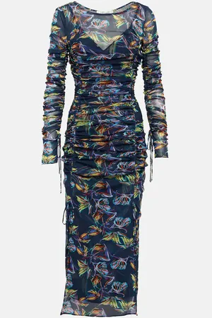 Diane von Furstenberg Corinne printed mesh midi dress