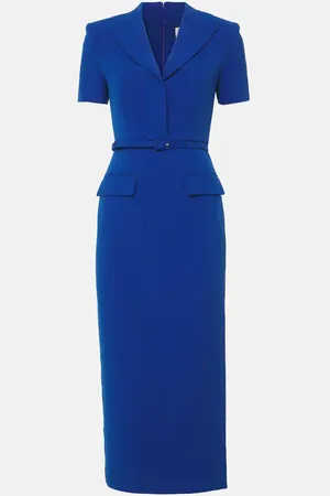 Roland Mouret Belted cady midi dress