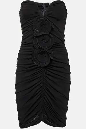 MAGDA BUTRYM Floral-appliquÃ© bustier minidress