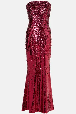 Carolina Herrera Sequined strapless gown