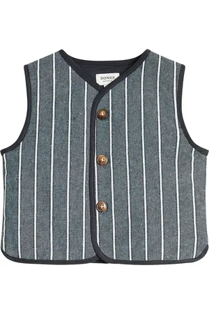 Donsje Baby Ririo striped cotton and linen vest