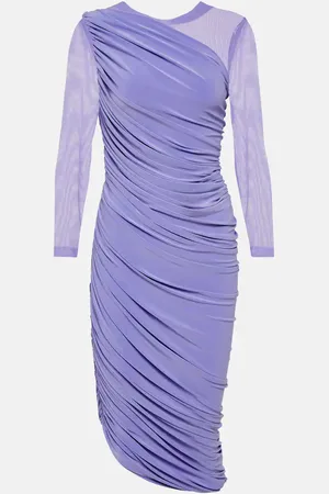 Norma Kamali Diana ruched jersey midi dress