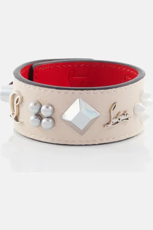 Christian Louboutin Paloma embellished leather bracelet