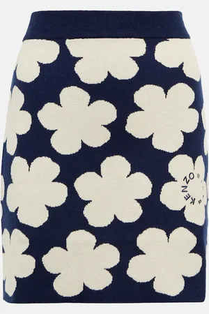 Kenzo Floral wool-blend miniskirt
