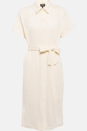 A.P.C. Ribbed-knit cotton midi dress