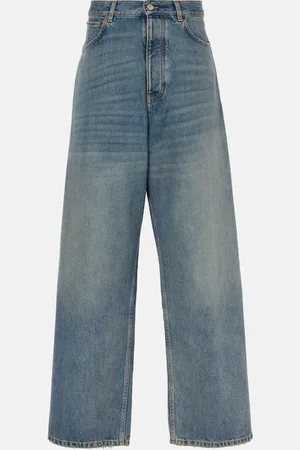 Balenciaga Faded mid-rise wide-leg jeans