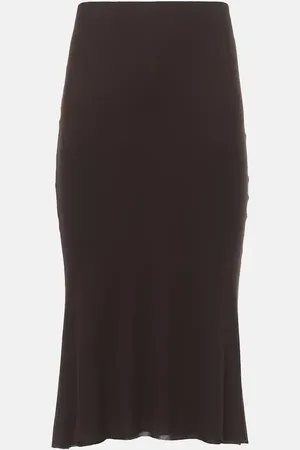 Khaite Leema jersey midi skirt