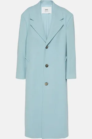 Ami Single-breasted wool-blend gabardine coat