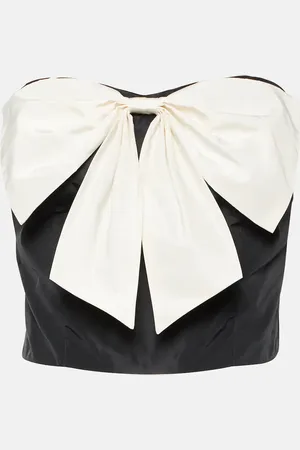 Staud Atticus bow-detail strapless top
