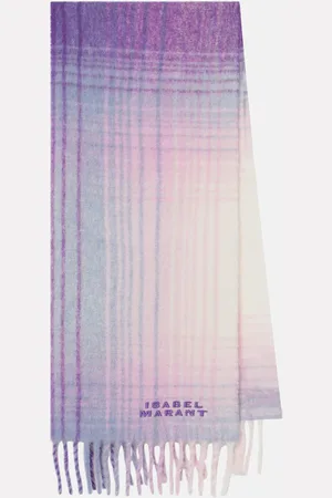 Isabel Marant Firny checked wool-blend scarf