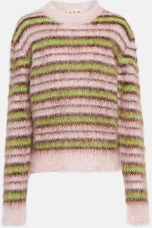 Marni Striped mohair-blend sweater