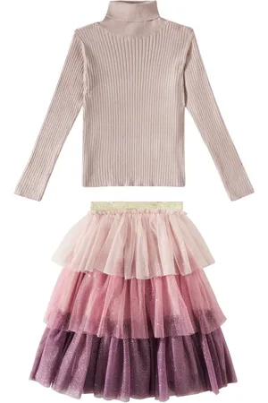 PATACHOU Sweater and tulle skirt set