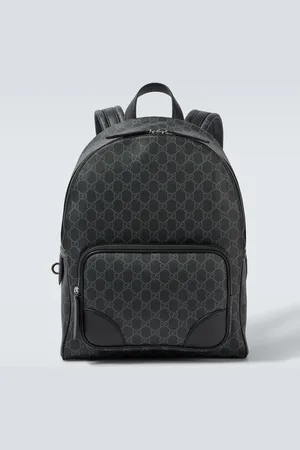 Gucci GG Canvas leather-trimmed backpack