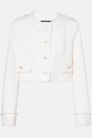 Dolce & Gabbana Cropped wool-blend tweed jacket