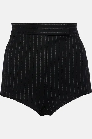 ALEX PERRY Pinstripe high-rise shorts
