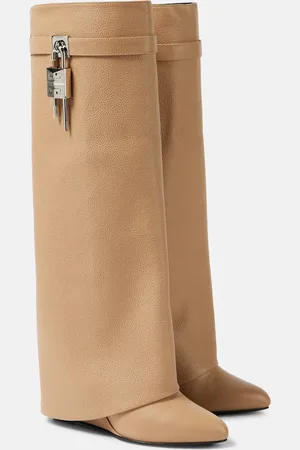 Givenchy Shark Lock leather knee-high boots
