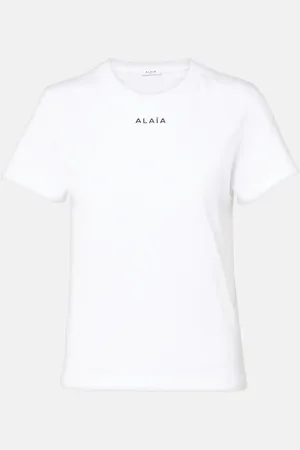Alaïa Printed cotton jersey T-shirt