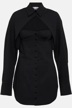 The Attico Cutout cotton-blend minidress