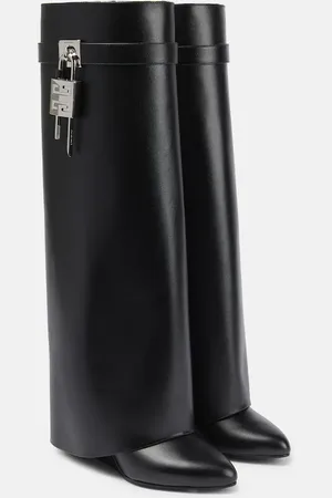 Givenchy Shark Lock leather knee-high boots