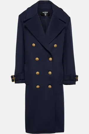 Balmain Double-breasted virgin wool coat