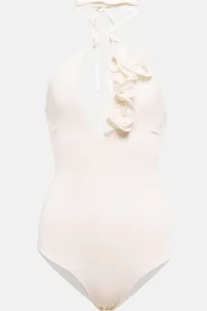 MAGDA BUTRYM Ruffled halterneck jersey bodysuit