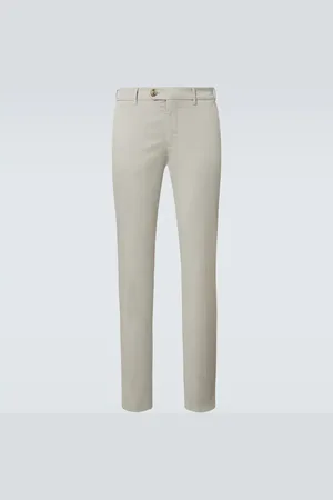 Brunello Cucinelli Cotton gabardine slim pants