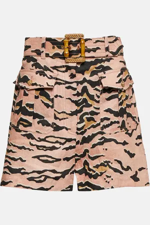 ZIMMERMANN Matchmaker Safari printed linen shorts