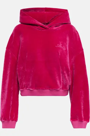 AMIRI Cropped velour hoodie