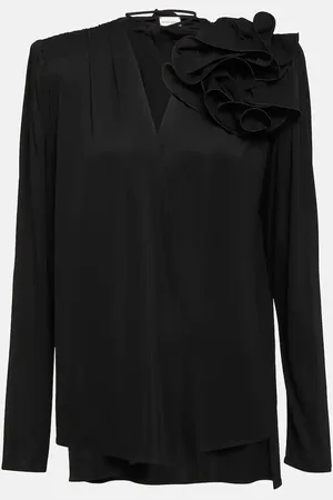 MAGDA BUTRYM Floral-appliquÃ© blouse