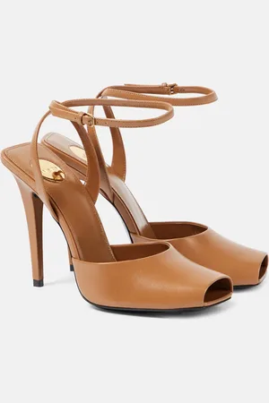 Saint Laurent La Scandale 110 leather sandals